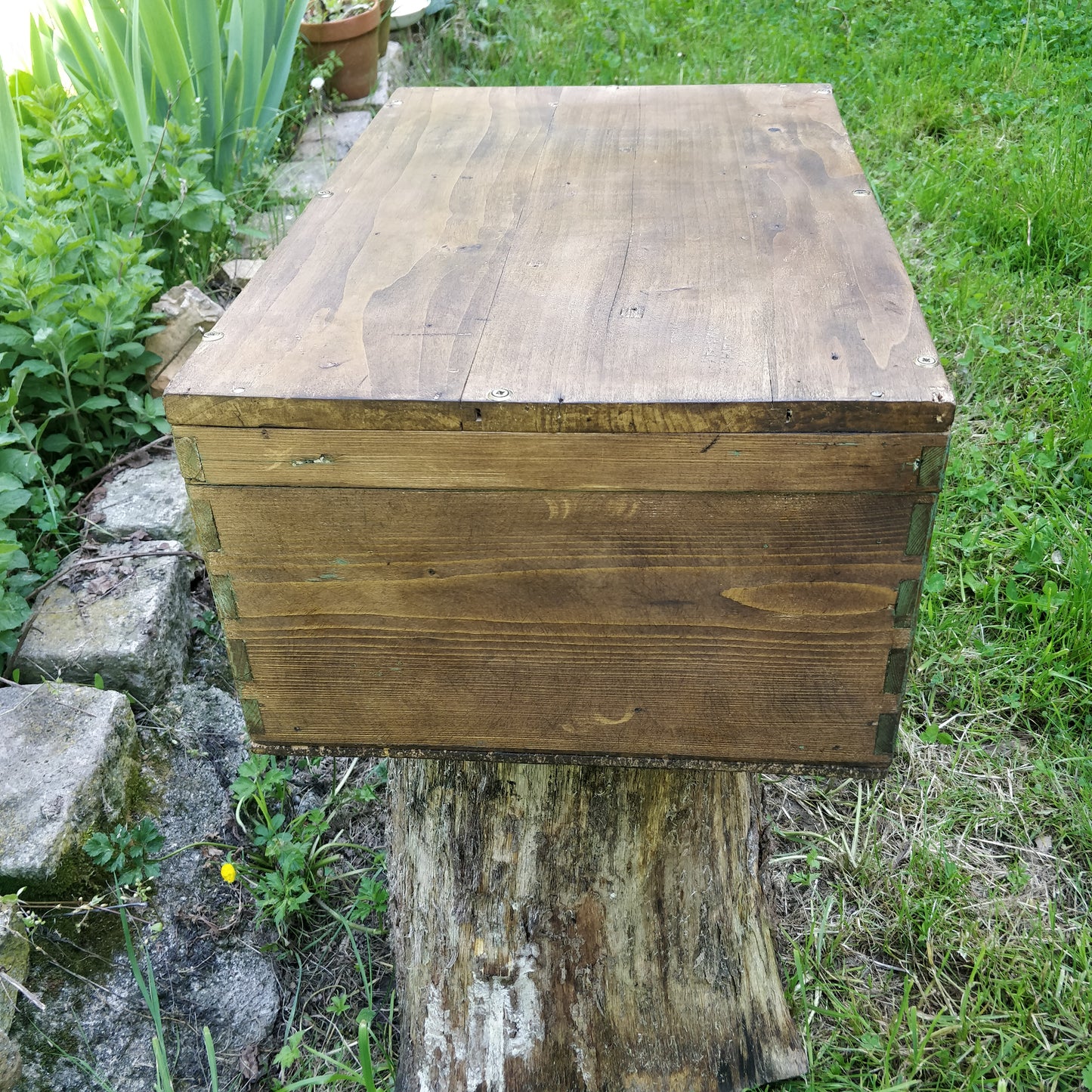Coffre/Valise ancienne en bois.