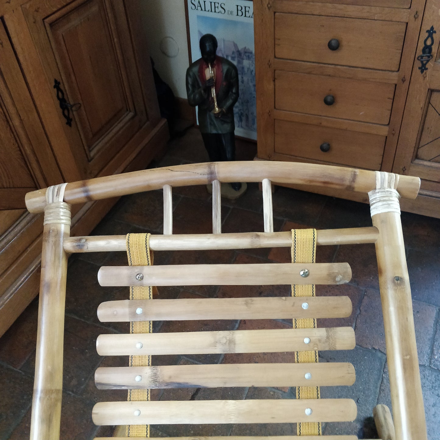 Chaise longue en bambou