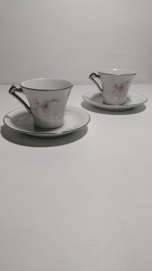 Duo tasses plus sous-tasses café