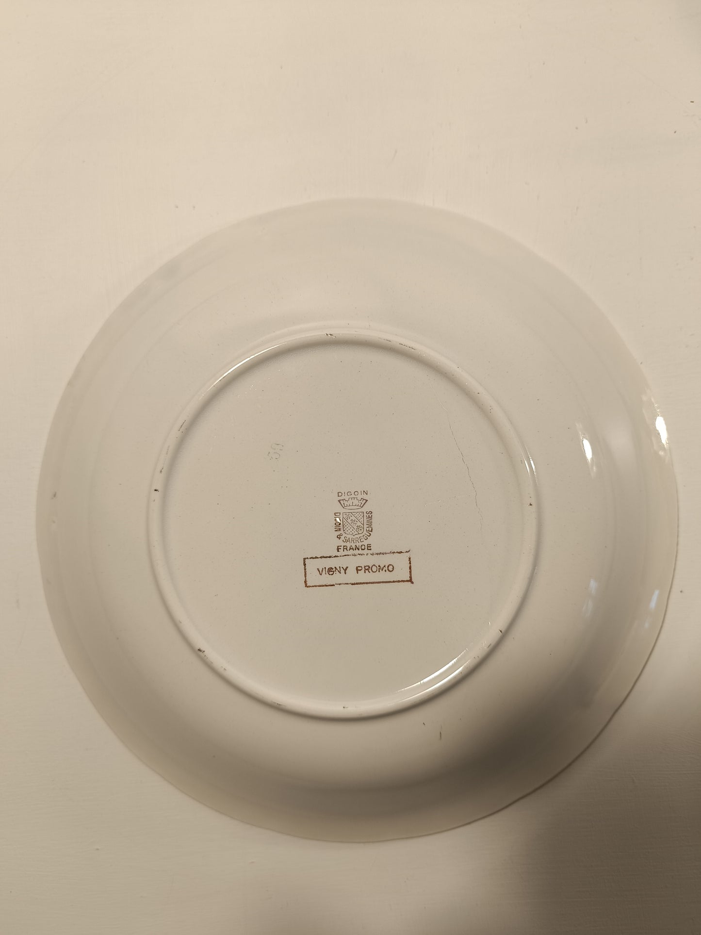 Assiettes creuse Digoin Sarreguemines.