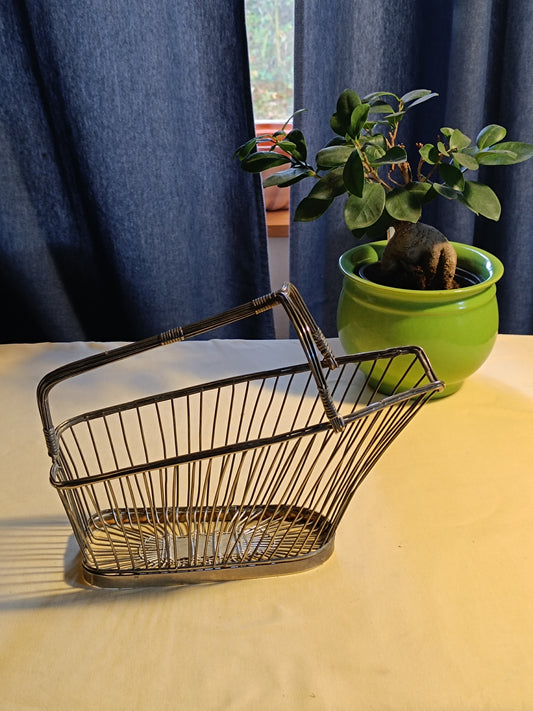 Porte bouteille métal argenté.