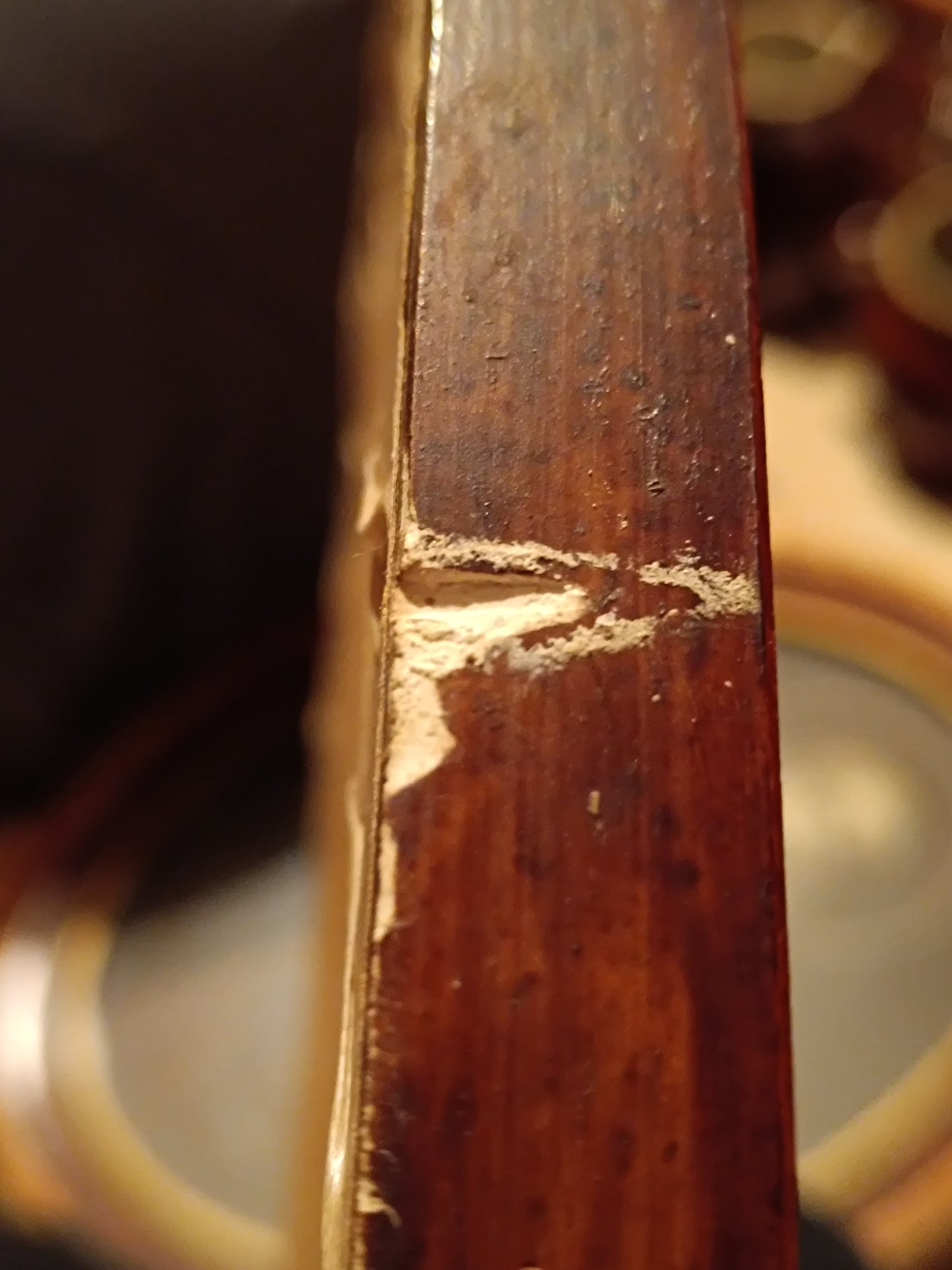 Cadre ancien, en bois et plâtre, avec une photo ancienne, JÉSUS le Coeur-Sacré.