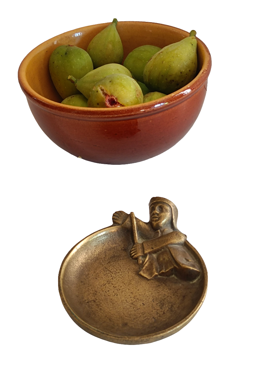 Coupelle vide-poche Guignol bronze.