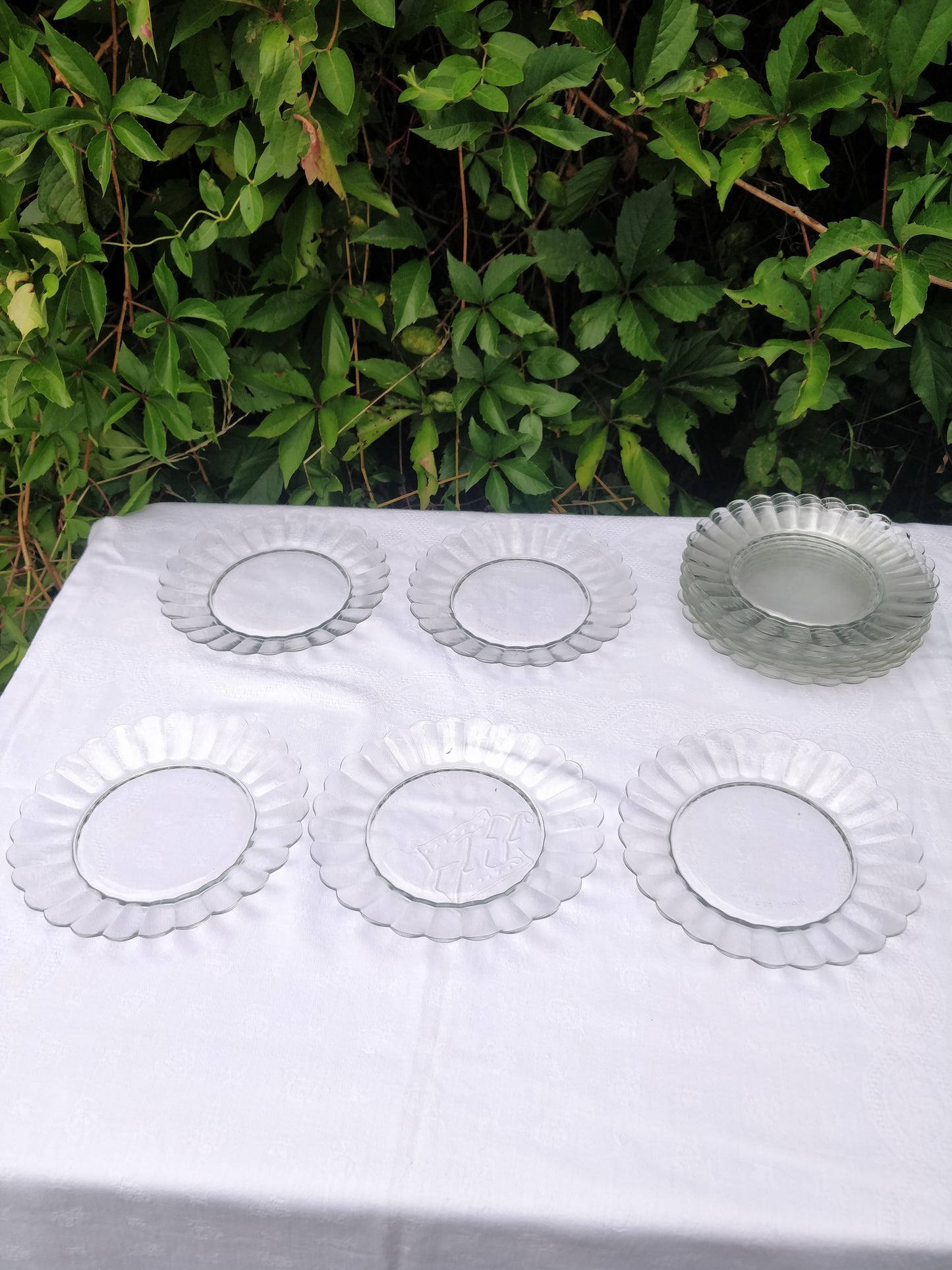 Assiettes fleurs de tournesol ou marguerite vintage Duralex