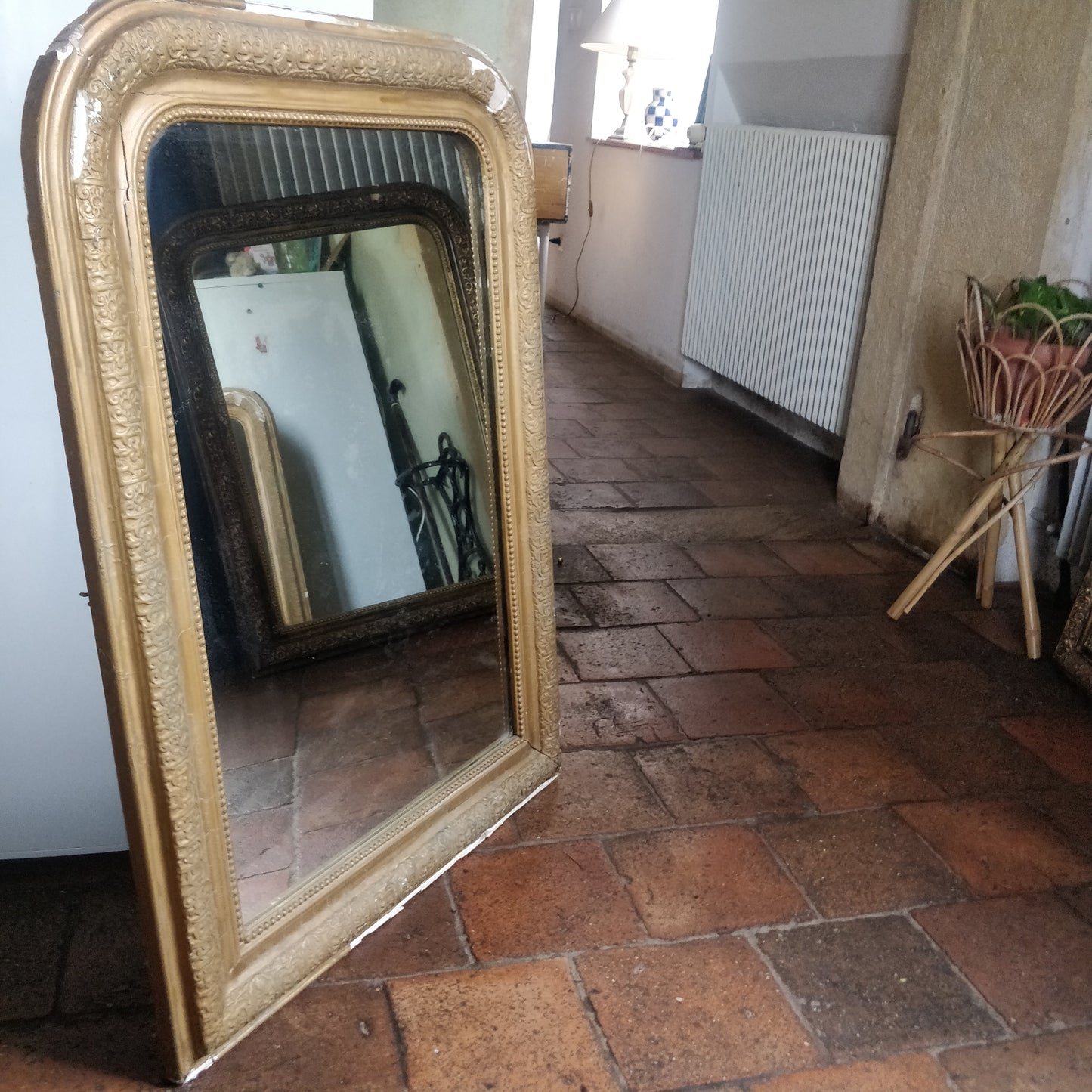 Miroir ancien trumeau de cheminée