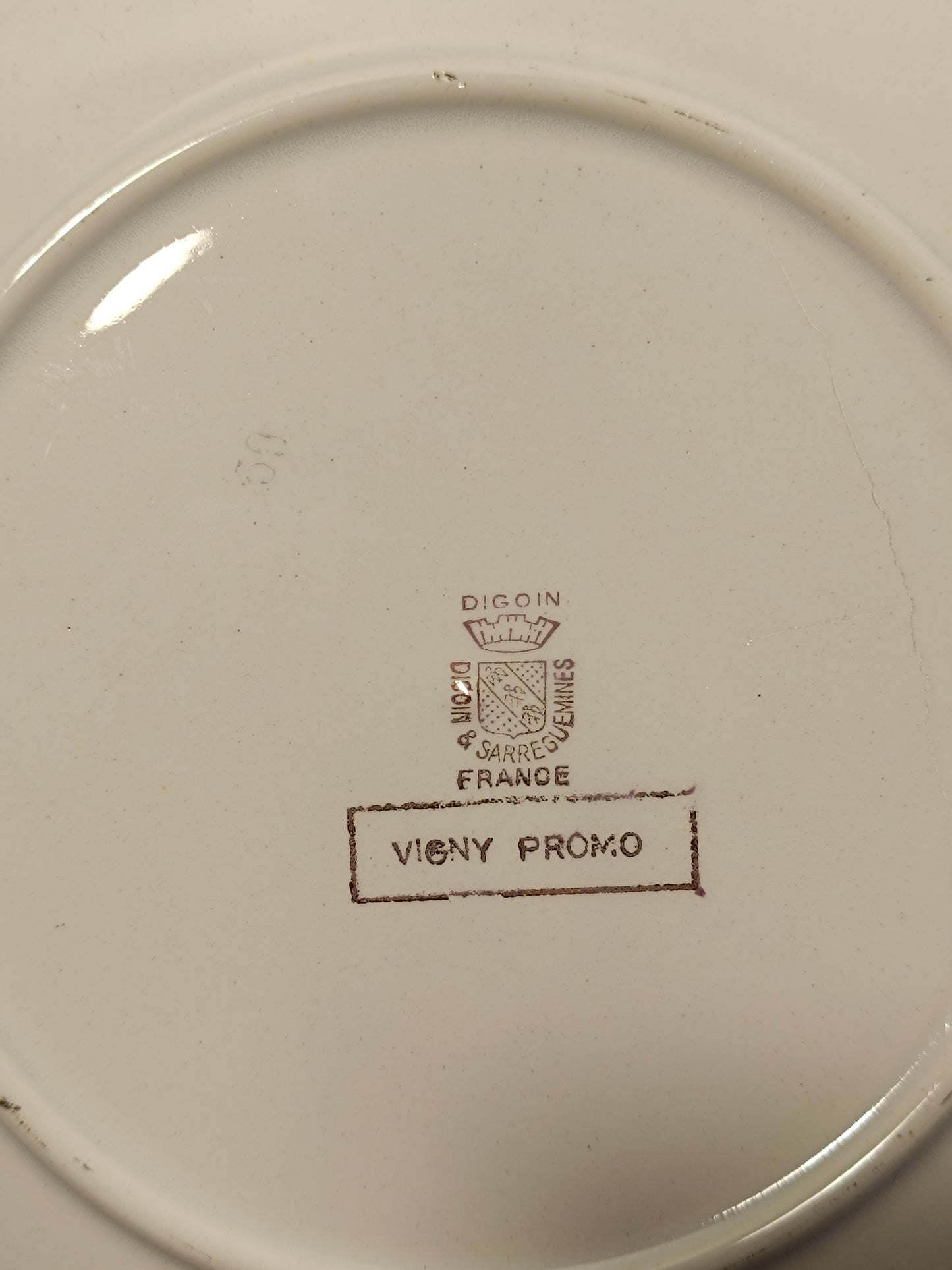 Assiettes creuse Digoin Sarreguemines.