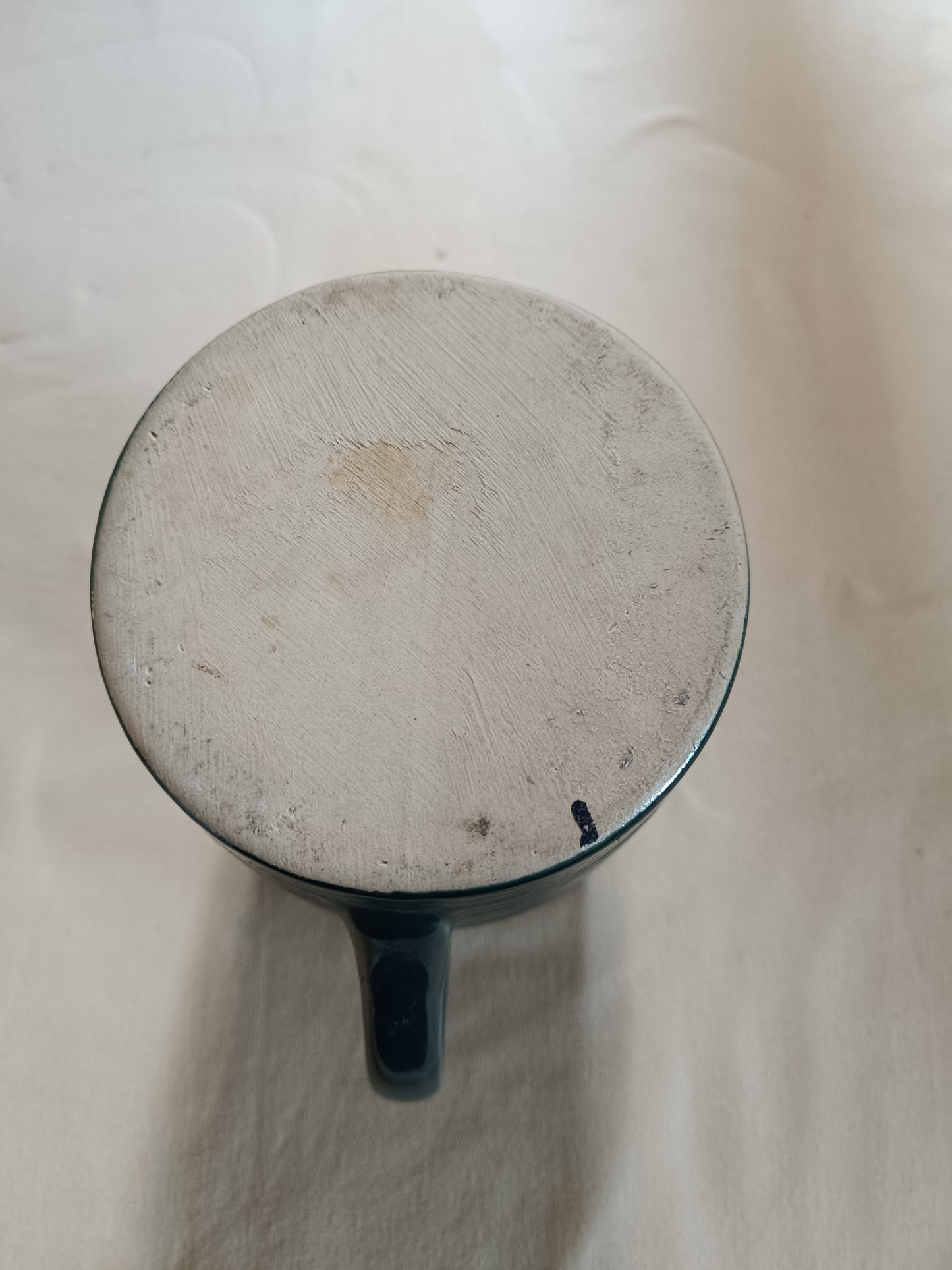 Ancien pichet à eau en céramique émaillée, pièce rare.
