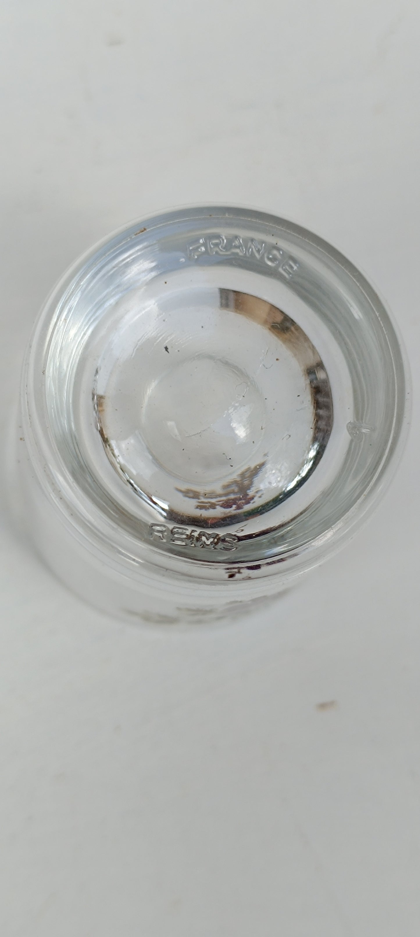 Six verres pour digestif estampillés REIMS FRANCE.