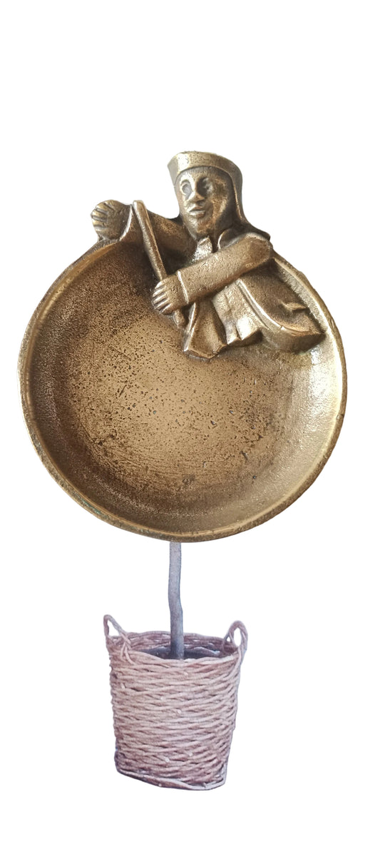 Coupelle vide-poche en bronze à l'effigie de Guignol — figure lyonnaise