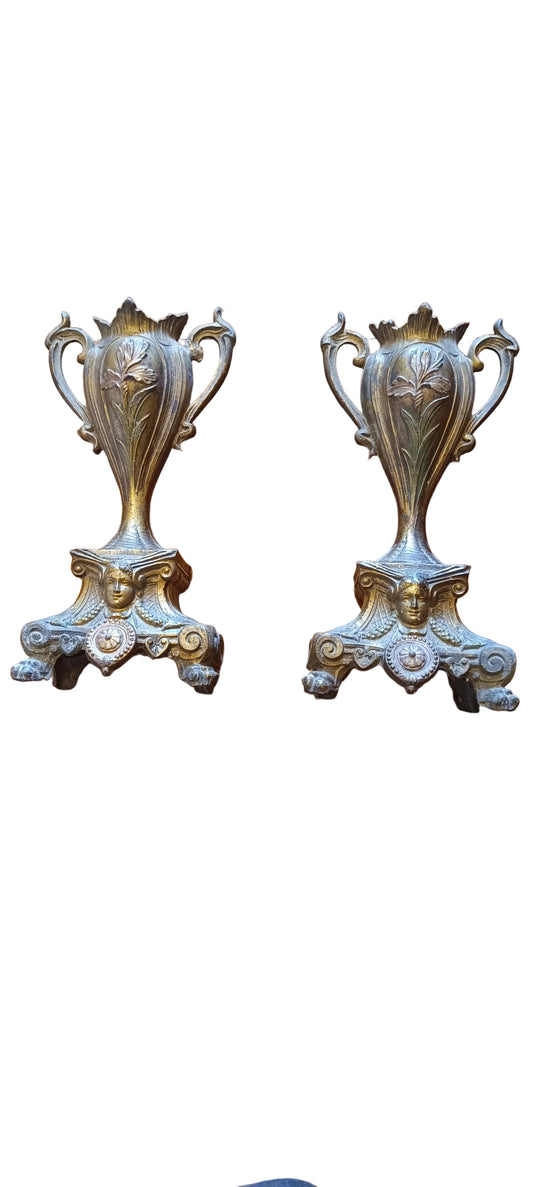 Paire de petits vases soliflor Art Nouveau