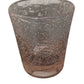 Gobelet en verre soufflé rose — Style Verrerie de Biot, bulles d'air