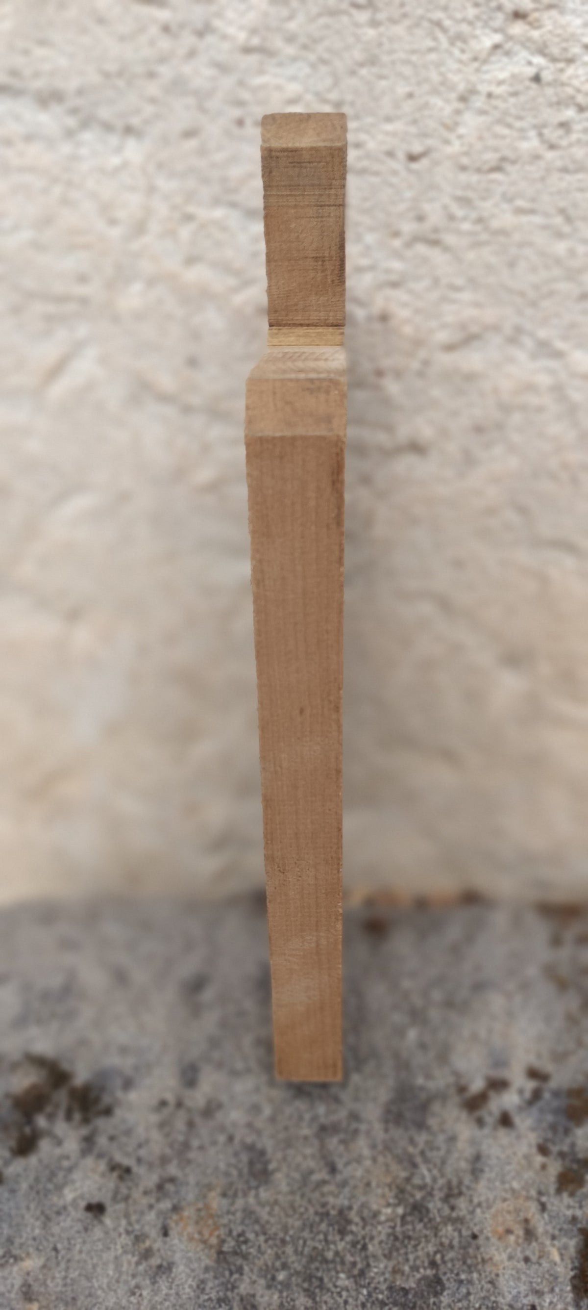 Billot de cuisine ancien, planche à découper vintage en chêne