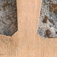 Billot de cuisine ancien, planche à découper vintage en chêne