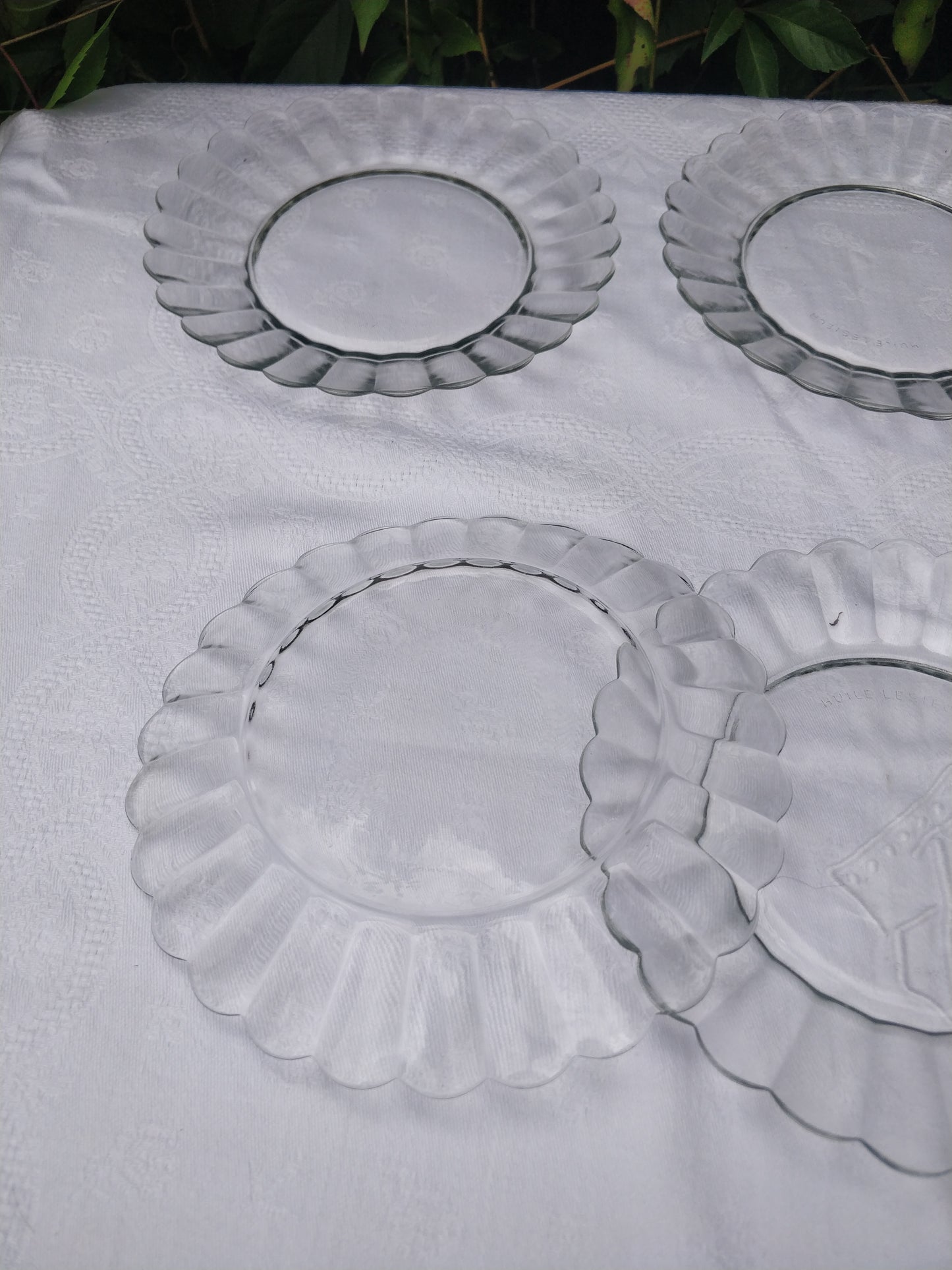 Assiettes fleurs de tournesol ou marguerite  vintage Duralex