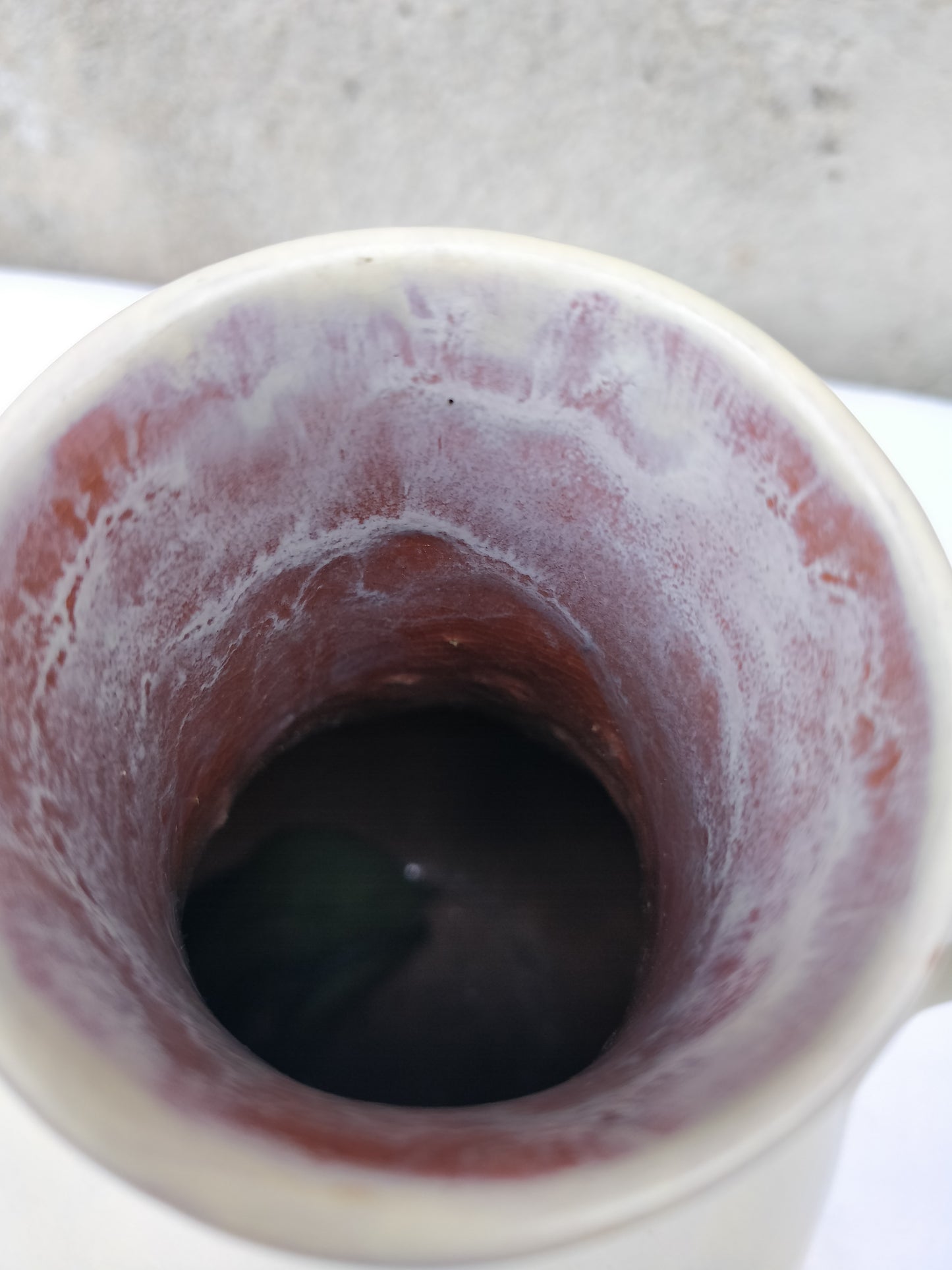 Soliflore terre cuite émaillée.