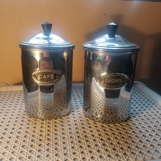 Pots de cuisine café et chicorée